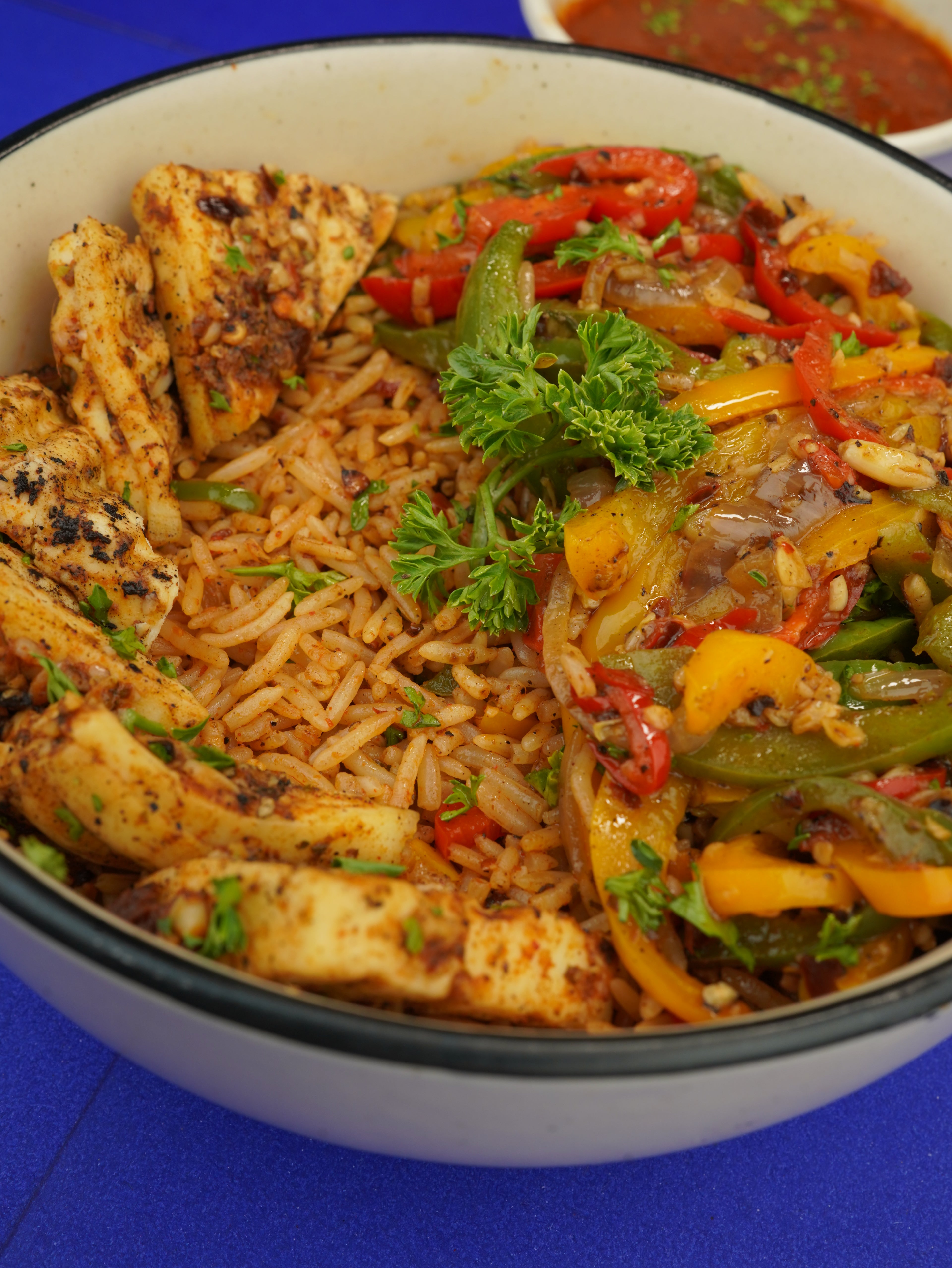 Cajun Paneer Steak Rice