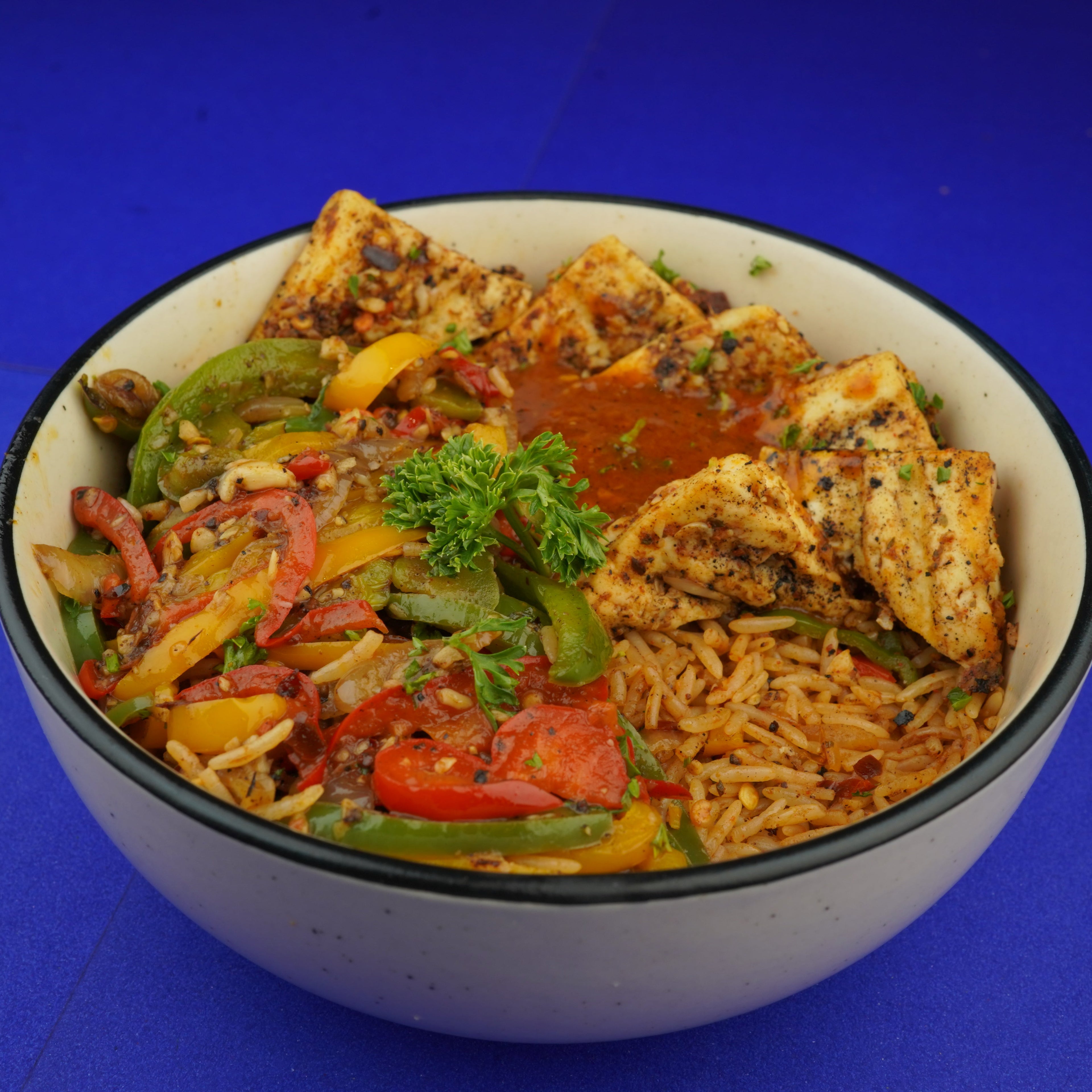 Cajun Paneer Steak Rice